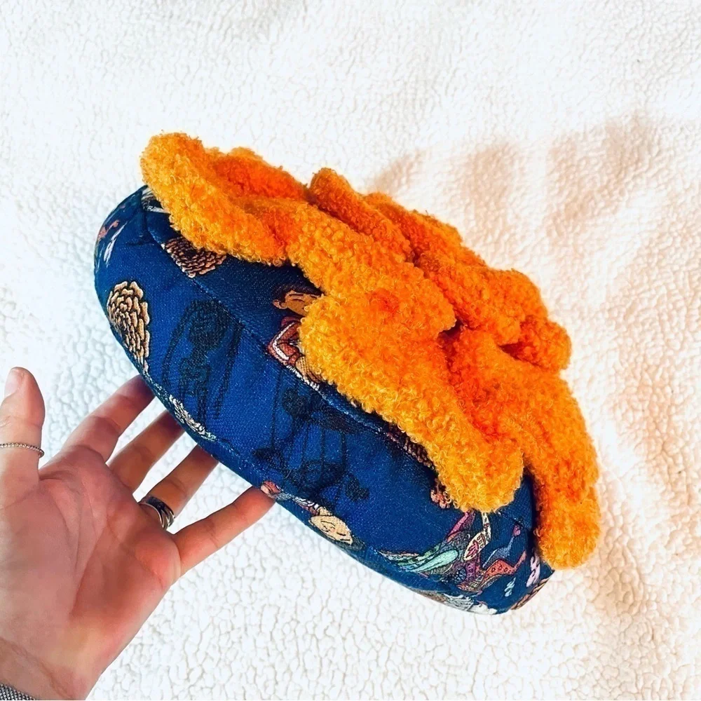 🌼 NWT Disney Parks Pixar COCO Marigold Petals Throw Pillow – Orange & Blue 🌼